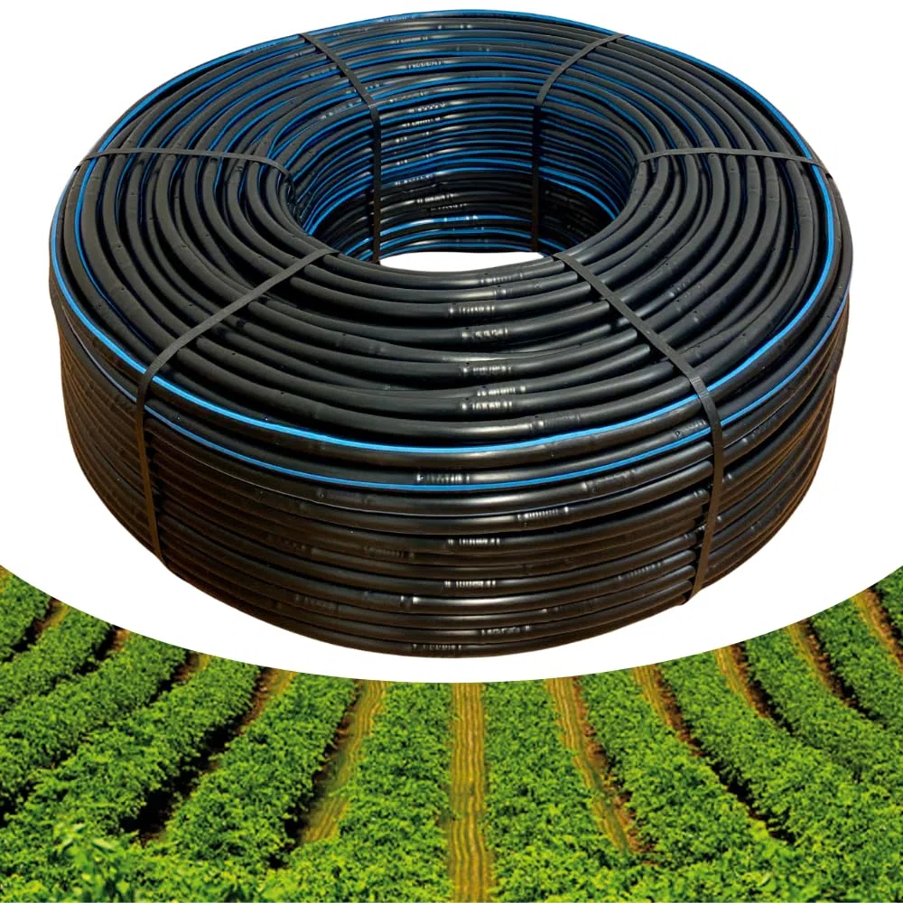 Ala Gocciolante ø 16 mm Passo 20 cm con Gocciolatore Doppio Foro, Rotolo da 400 mt, Tubo In Polietilene per Irrigazione a Goccia, Nero - Orto Facile