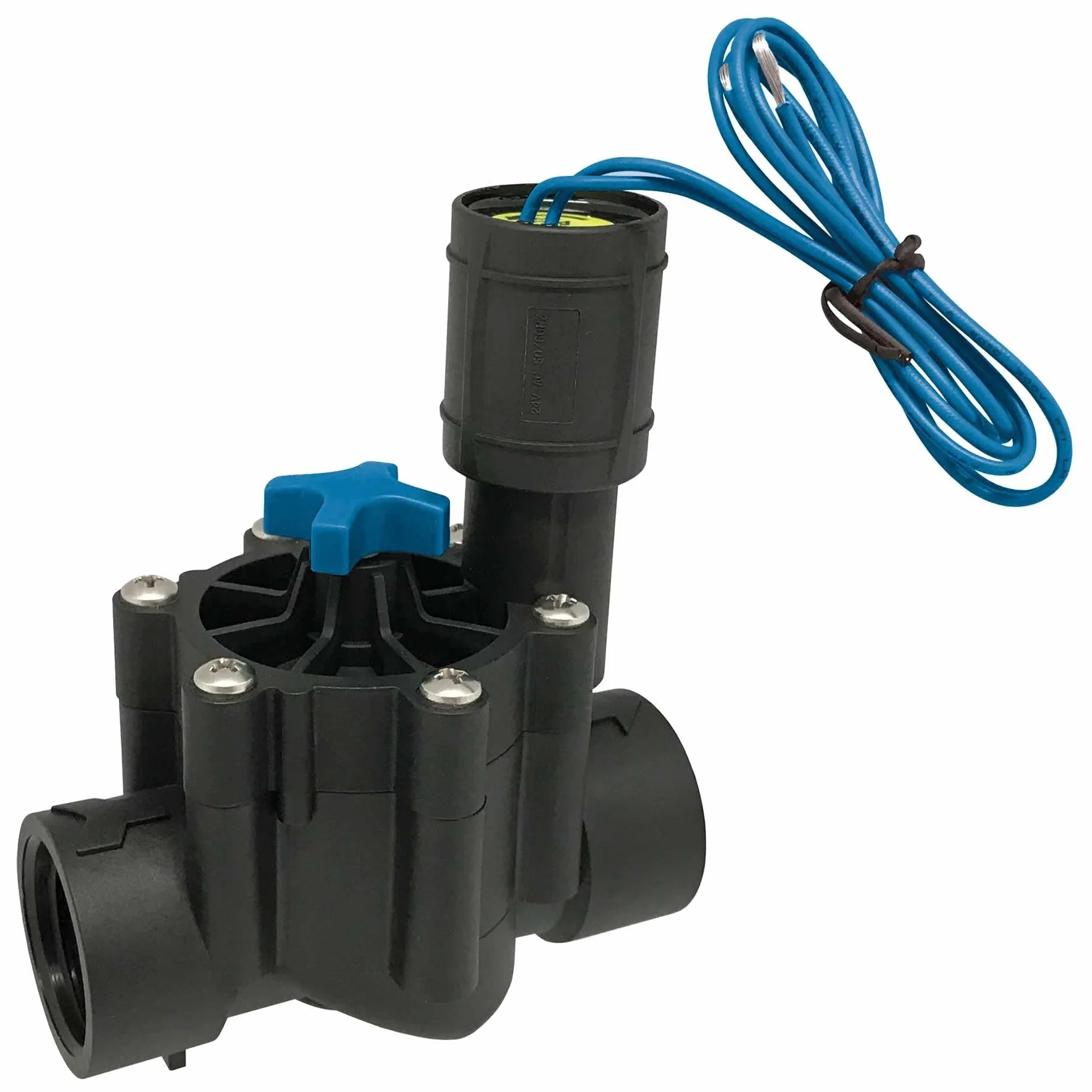 Aqua Control Q160C - Elettrovalvola di irrigazione con filettatura femmina da 1", regolatore di flusso e solenoide 24 VAC. Ideale per qualsiasi installazione di irrigazione sotterranea.