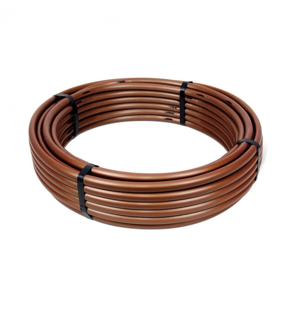 Ala gocciolante - 16 mm diametro Tubo Irrigazione - 33 cm distanza tra i contagocce - compensato dalla pressione (25 m, Marrone)