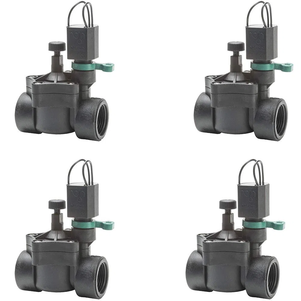4 x Elettrovalvola K-Rain MADE IN ITALY RN-150 1" FF Con Regolatore Di Flusso Per Sistemi Di Irrigazione| Astina In Acciaio Autopulente|Molla Della Membrana In Acciaio Con Azione Progressiva